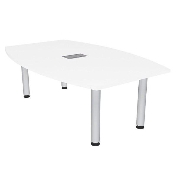 45 in W, 71.5 in L, 29 in H, Engineered Wood Top, White